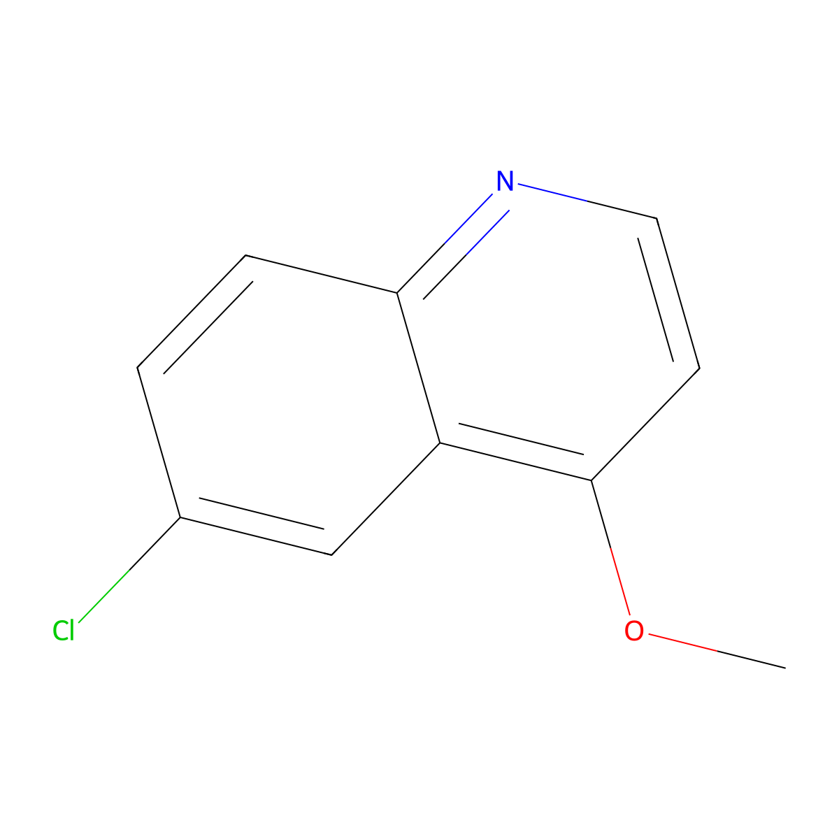 6-Chloro-4-methoxyquinoline molecular structure, CAS 676262-10-5