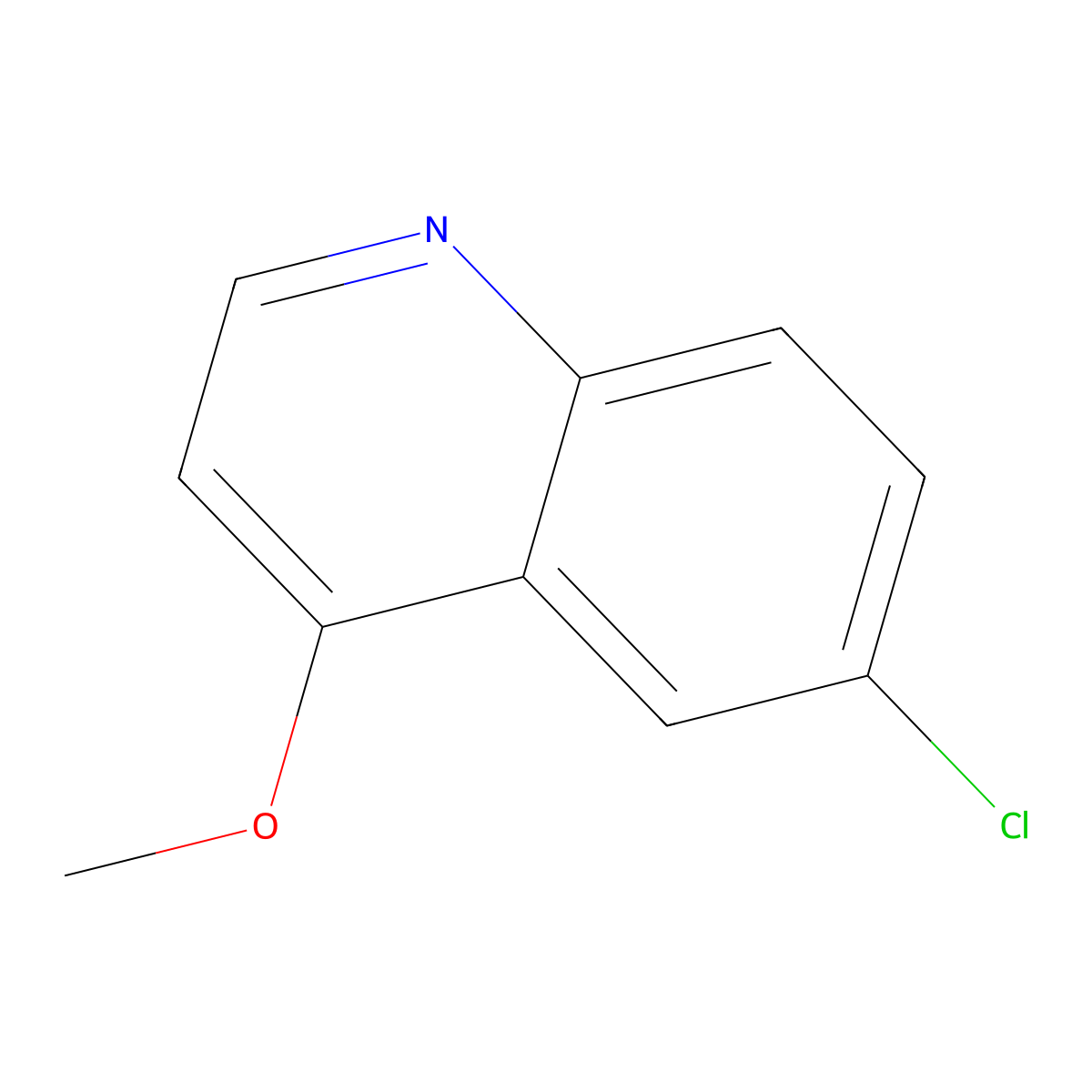 6-Chloro-4-methoxyquinoline molecular structure, CAS 676262-10-5