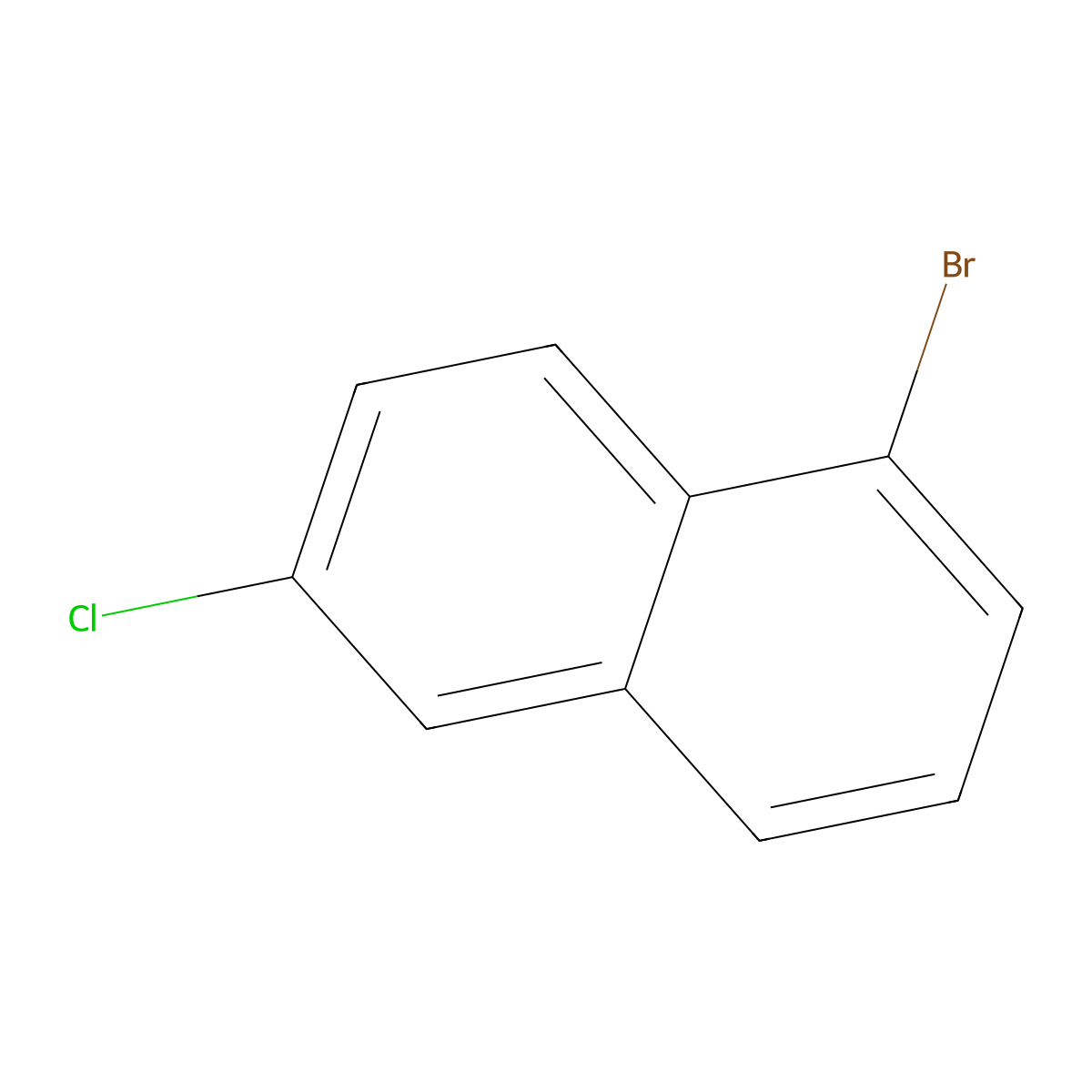 1-Bromo-6-chloronaphthalene molecular structure, CAS 676266-14-1