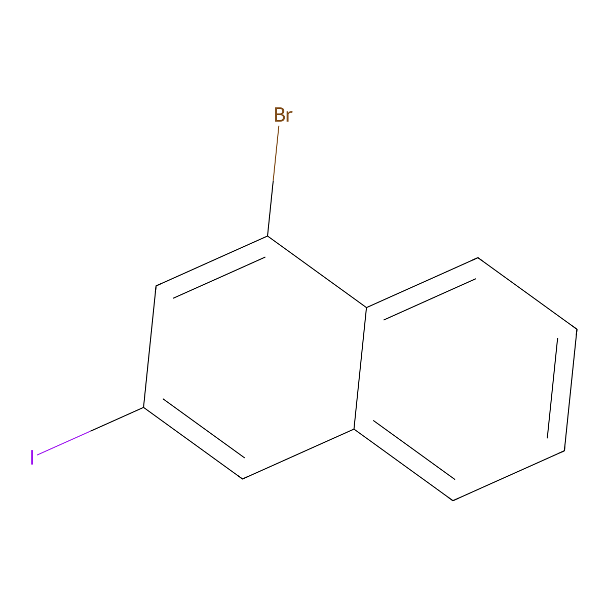 1-Bromo-3-iodonaphthalene molecular structure, CAS 676267-02-0