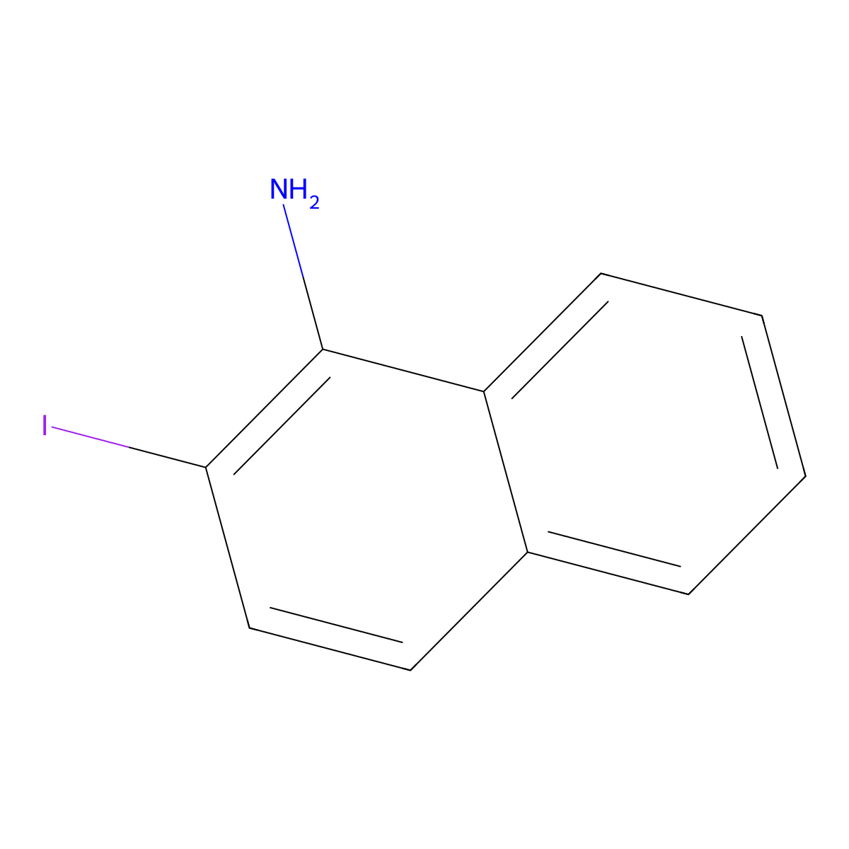 2-Iodonaphthalen-1-amine molecular structure, CAS 676267-06-4
