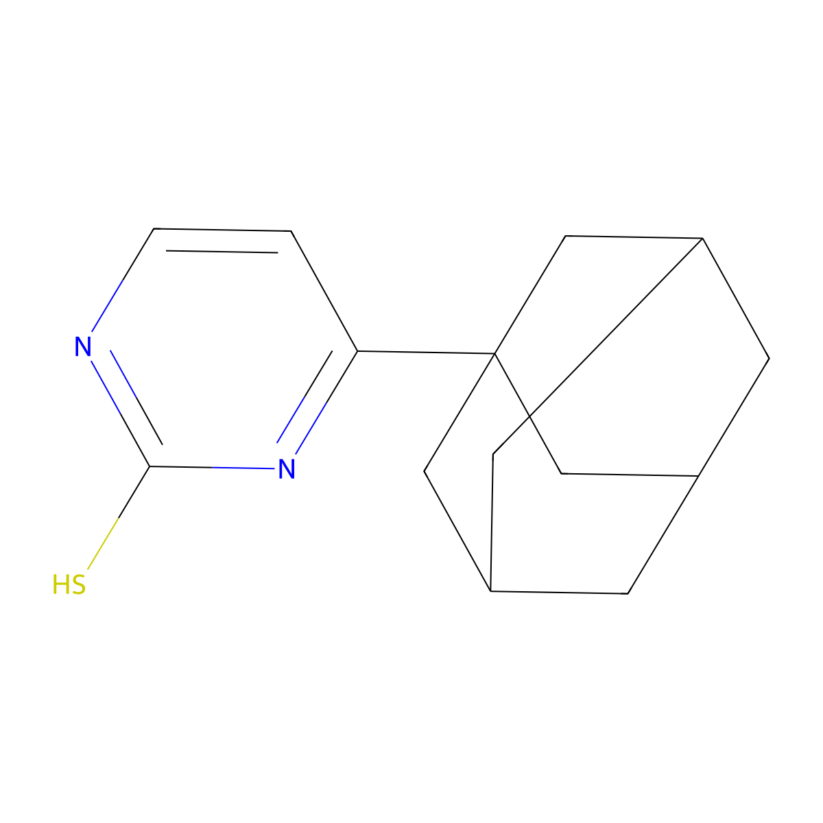 4-(Adamantan-1-yl)pyrimidine-2-thiol molecular structure, CAS 676270-45-4