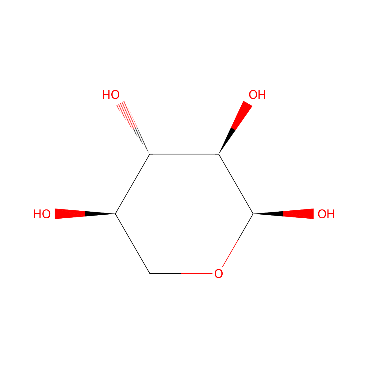 alpha-D-Xylopyranose molecular structure, CAS 6763-34-4