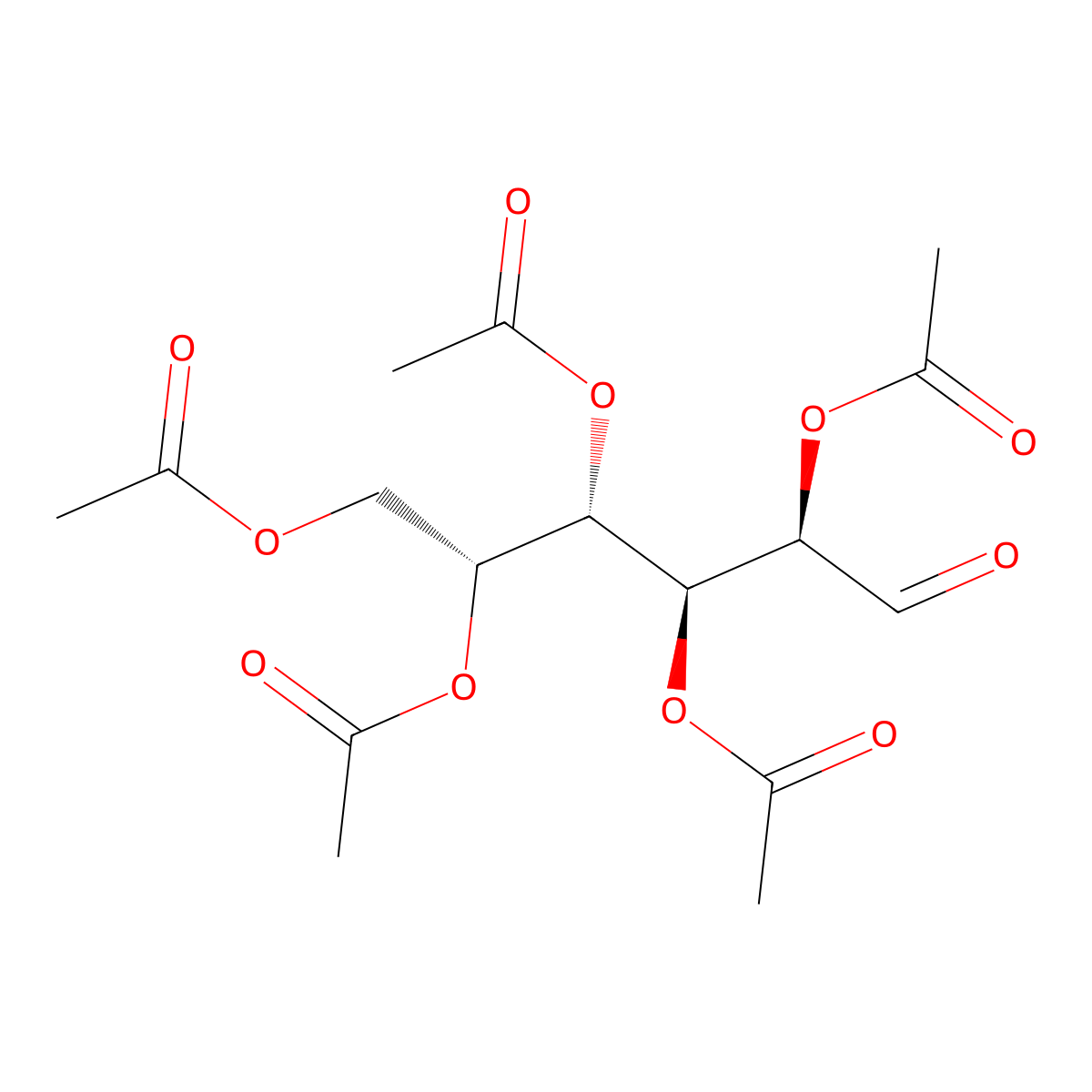D-galactose, 2,3,4,5,6-pentaacetate molecular structure, CAS 6763-46-8