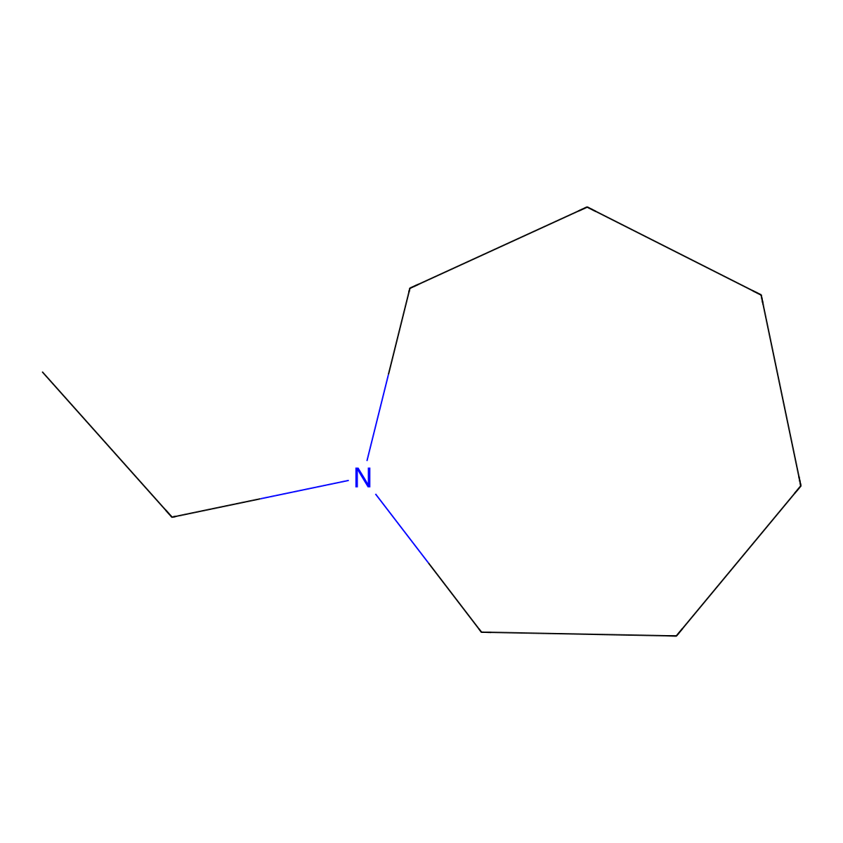 1-Ethylazepane molecular structure, CAS 6763-91-3