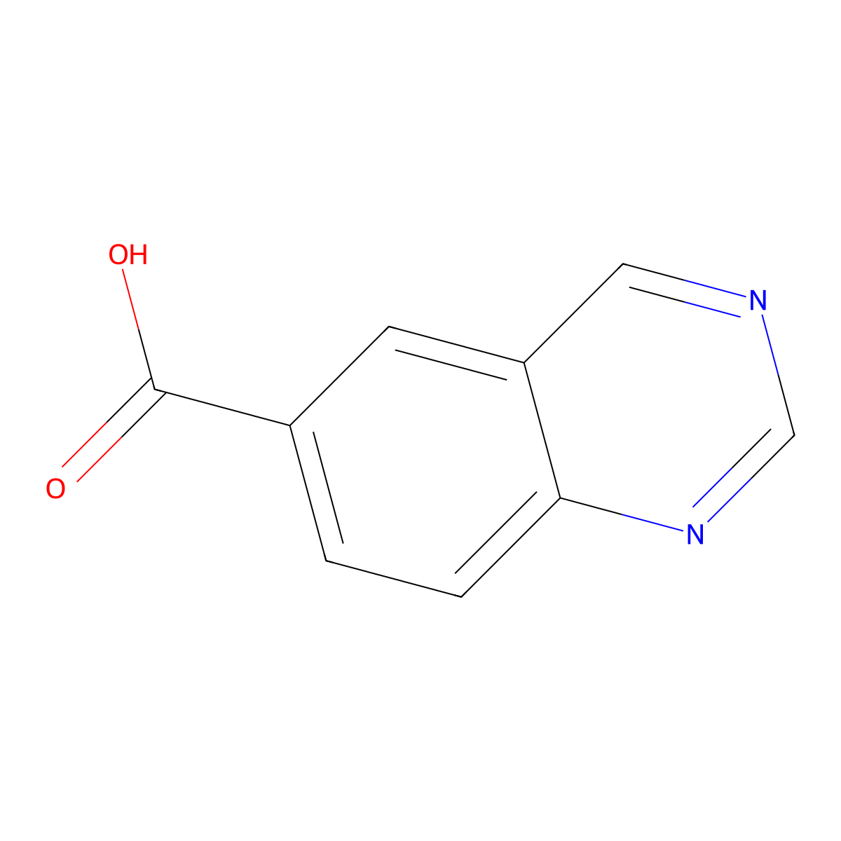 Quinazoline-6-carboxylic acid molecular structure, CAS 676326-53-7
