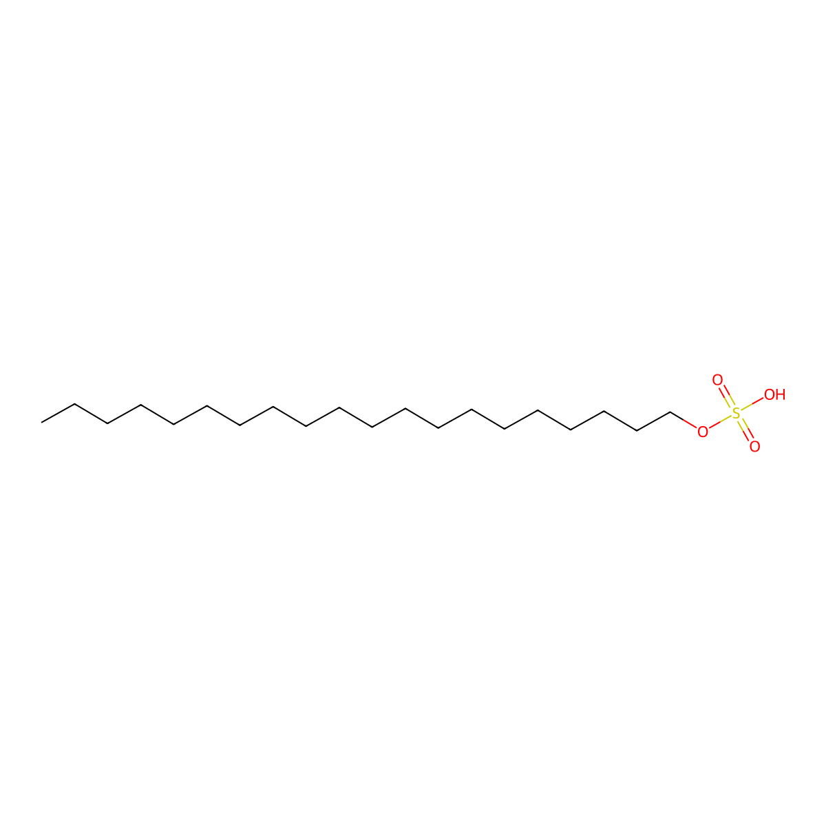1-Eicosanol, 1-(hydrogen sulfate) molecular structure, CAS 67633-89-0
