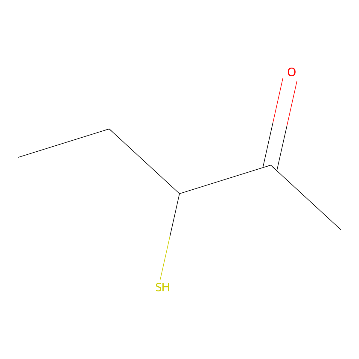 3-Mercapto-2-pentanone molecular structure, CAS 67633-97-0