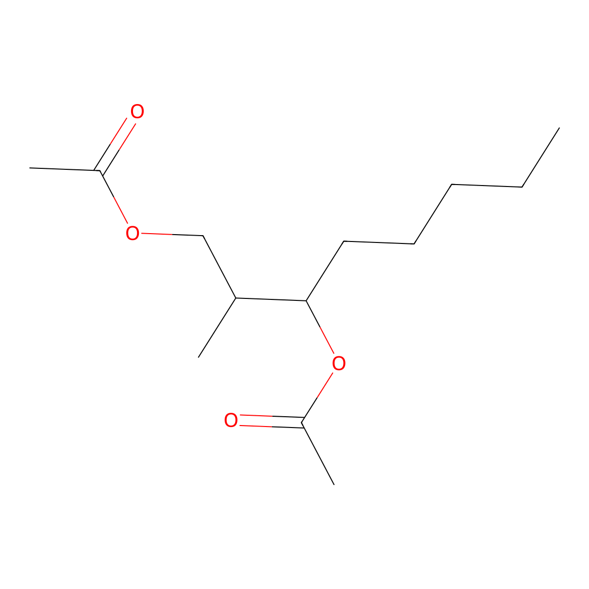 1,3-Octanediol, 2-methyl-, 1,3-diacetate molecular structure, CAS 67634-09-7