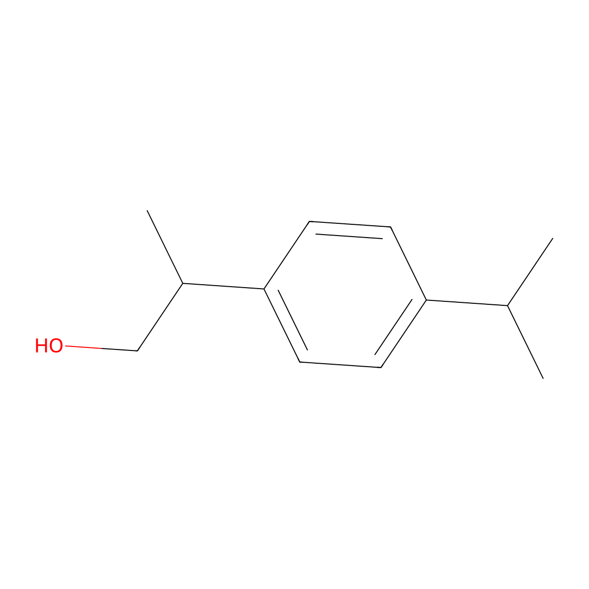 Benzeneethanol, beta-methyl-4-(1-methylethyl)- molecular structure, CAS 67634-10-0