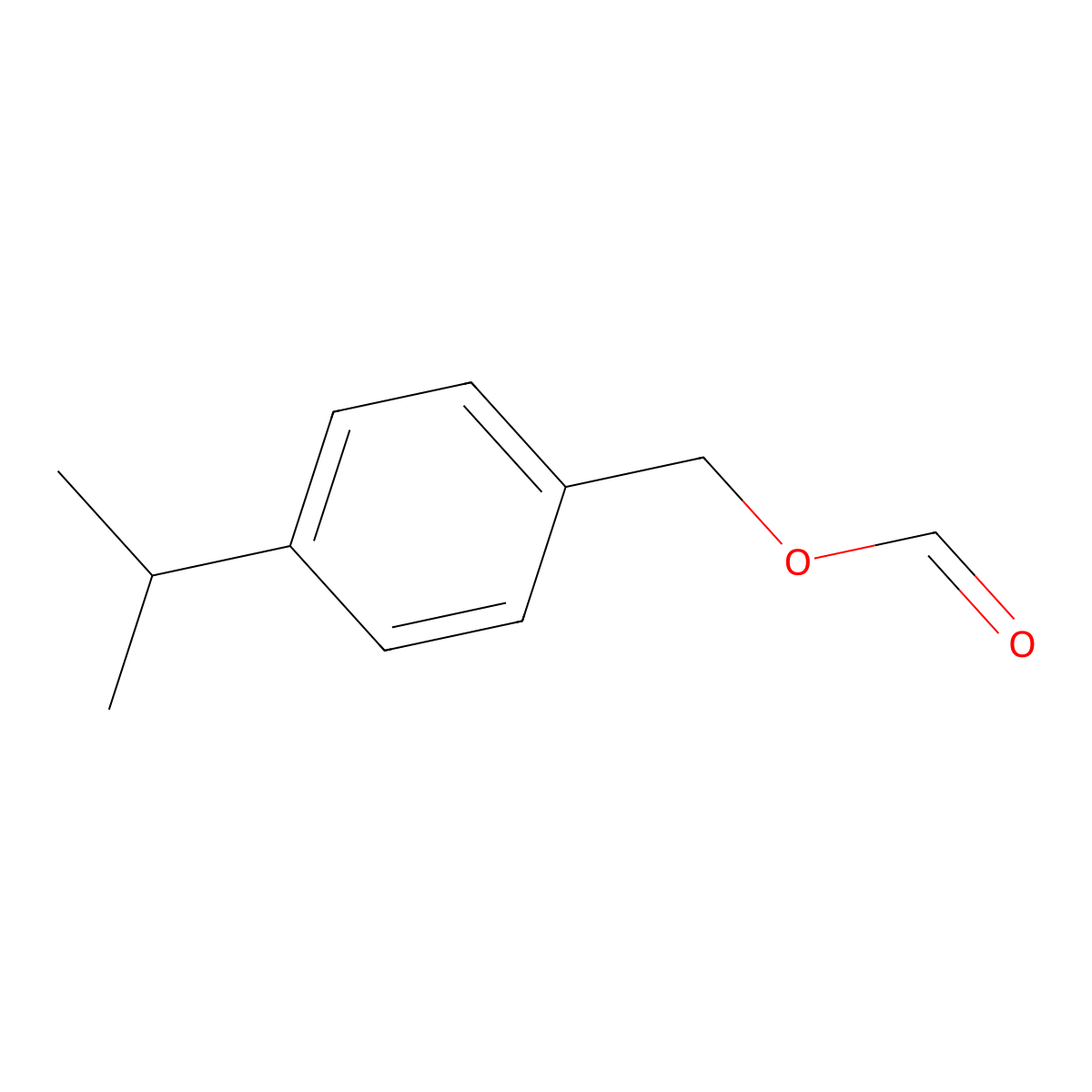 Benzenemethanol, 4-(1-methylethyl)-, 1-formate molecular structure, CAS 67634-21-3