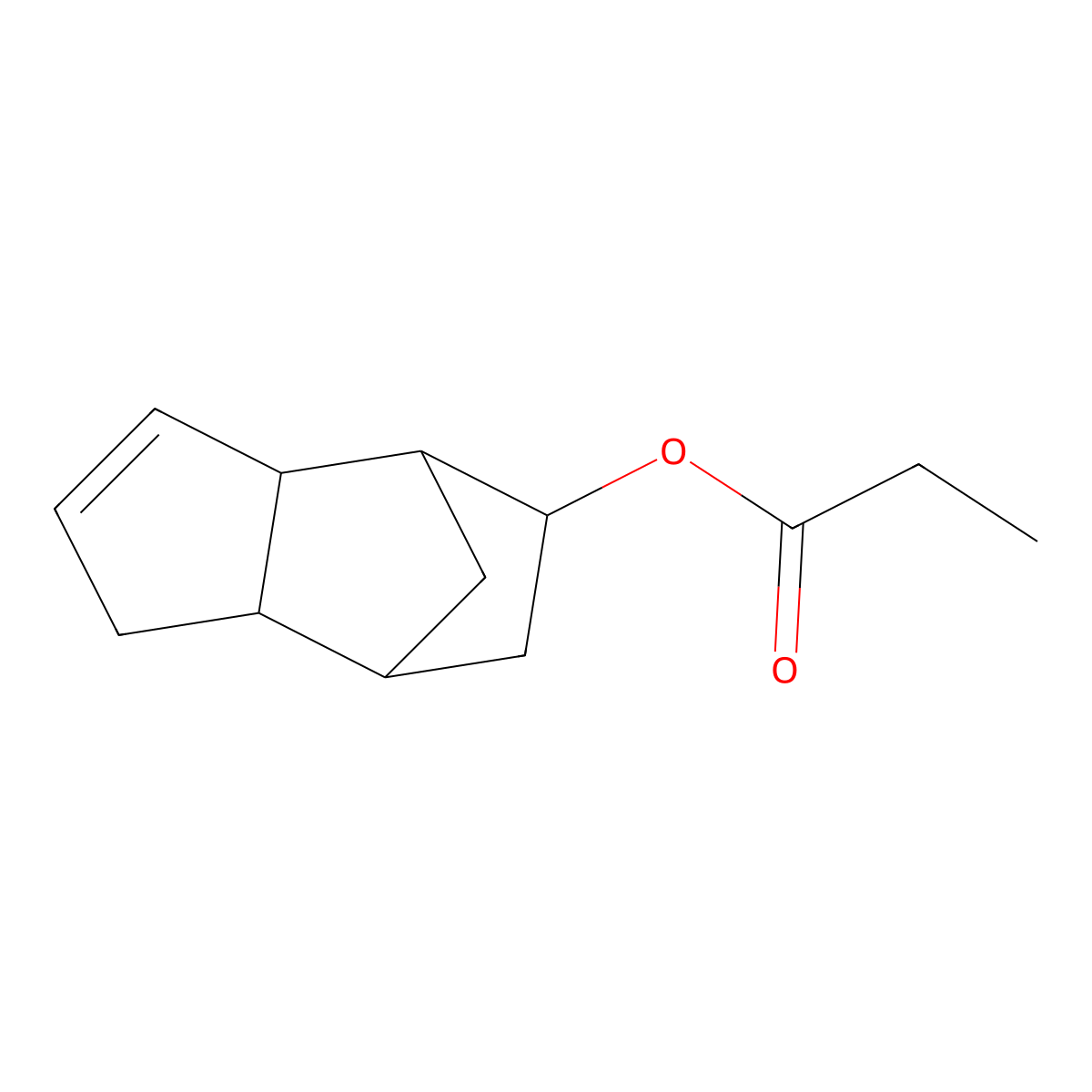 Hexahydro-4,7-methanoinden-5-yl propionate molecular structure, CAS 67634-24-6