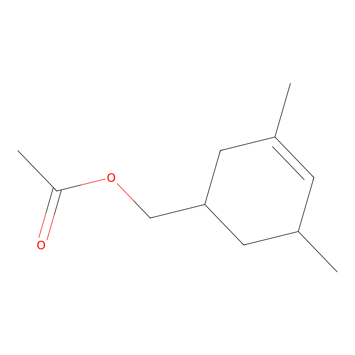 3-Cyclohexene-1-methanol, 3,5-dimethyl-, 1-acetate molecular structure, CAS 67634-25-7