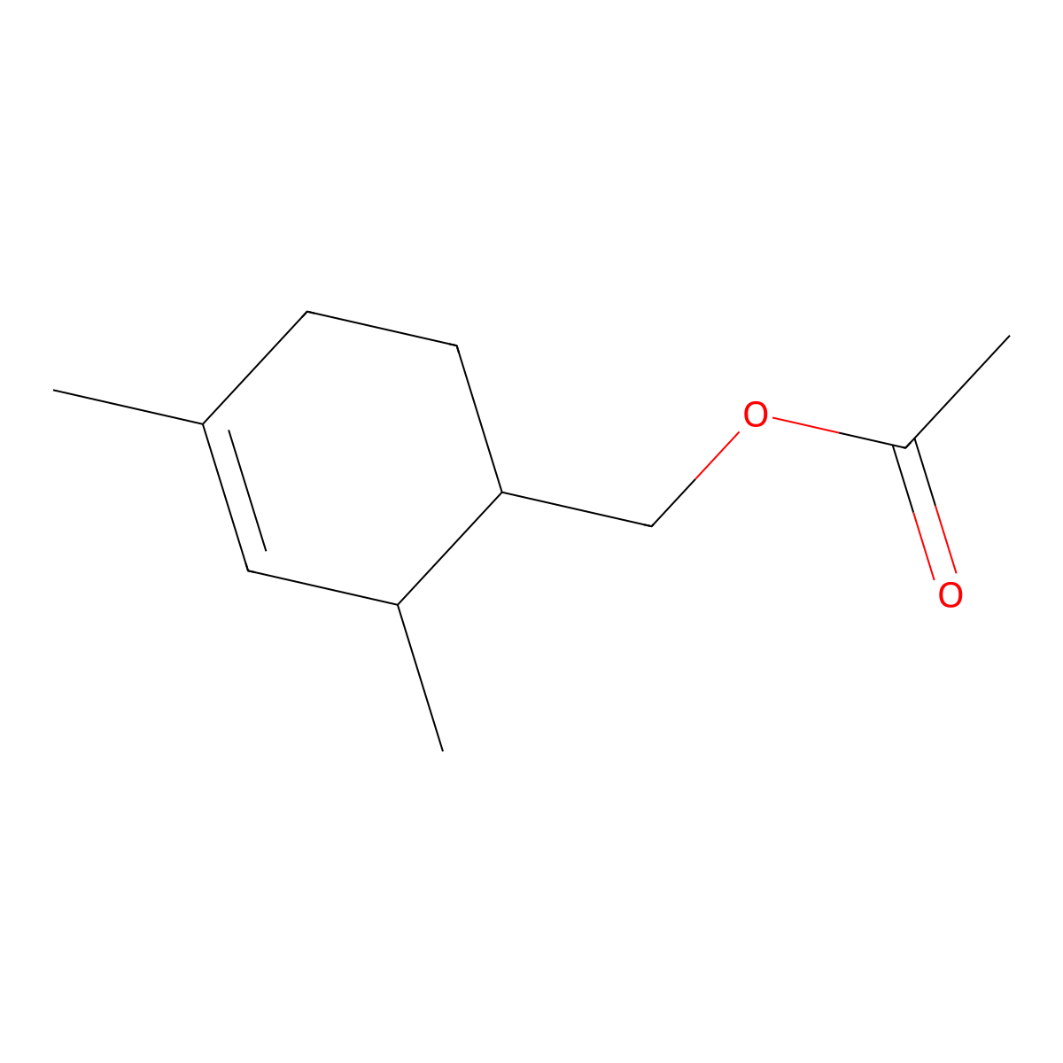 3-Cyclohexene-1-methanol, 2,4-dimethyl-, 1-acetate molecular structure, CAS 67634-26-8