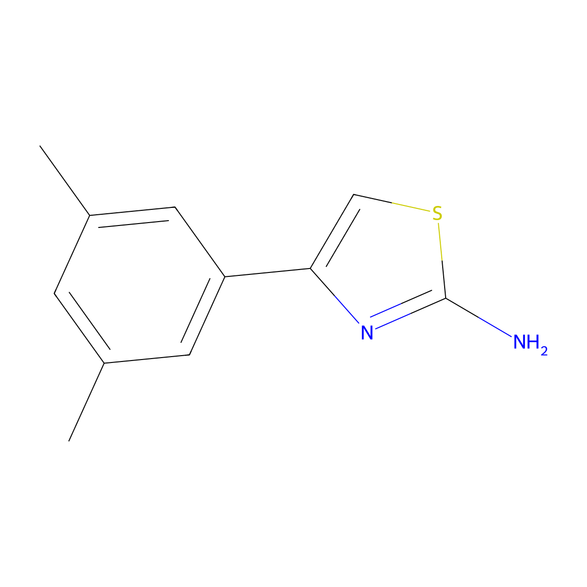 4-(3,5-Dimethylphenyl)-1,3-thiazol-2-amine molecular structure, CAS 676348-25-7