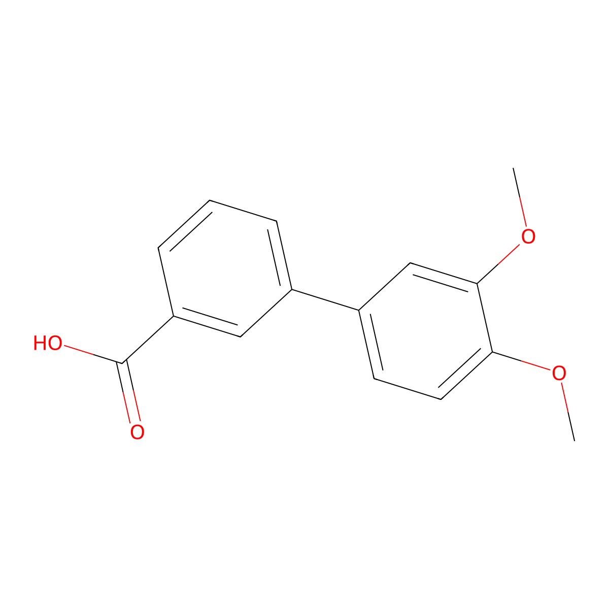 3',4'-Dimethoxy[1,1'-biphenyl]-3-carboxylic acid molecular structure, CAS 676348-31-5