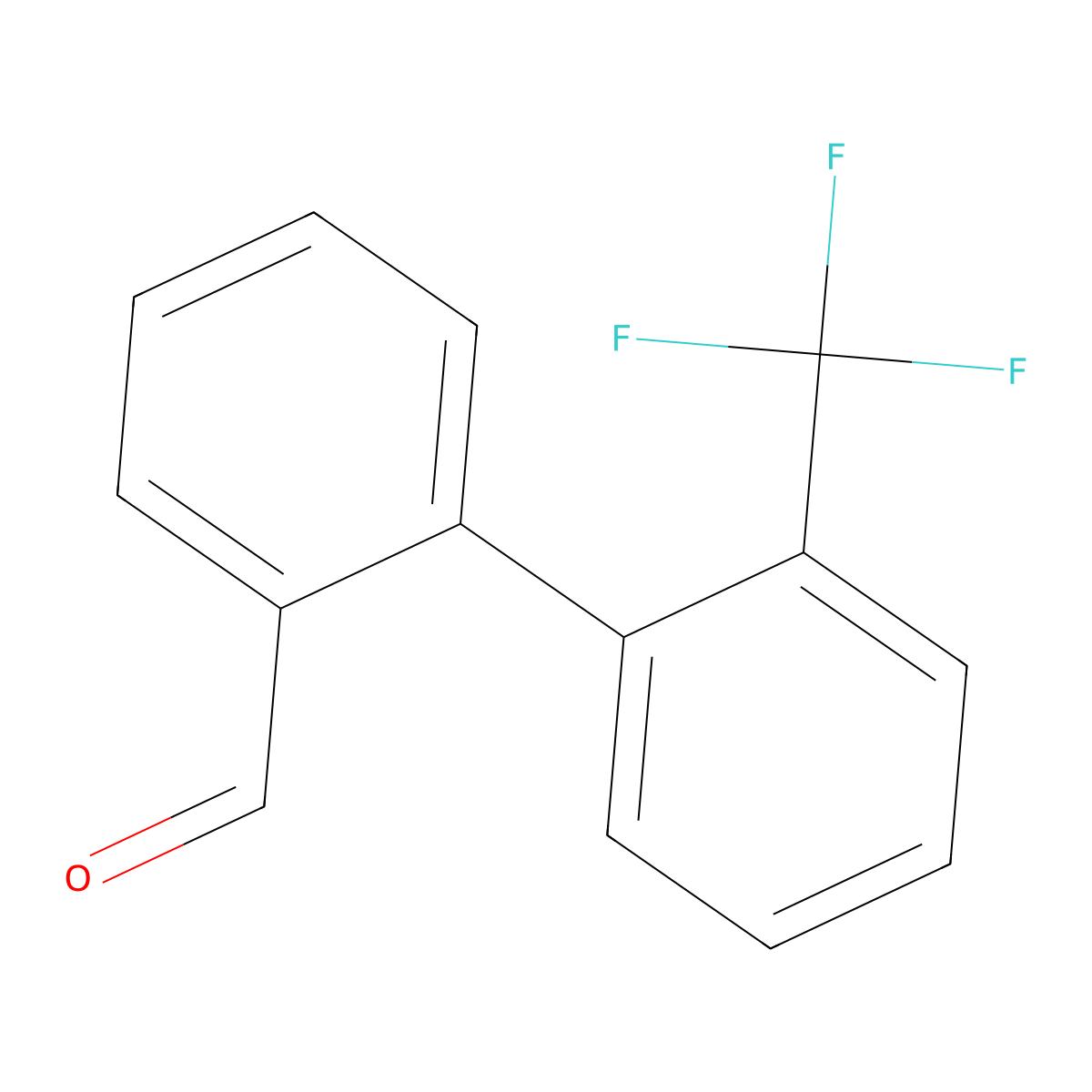 2'-Trifluoromethyl-biphenyl-2-carbaldehyde molecular structure, CAS 676348-34-8