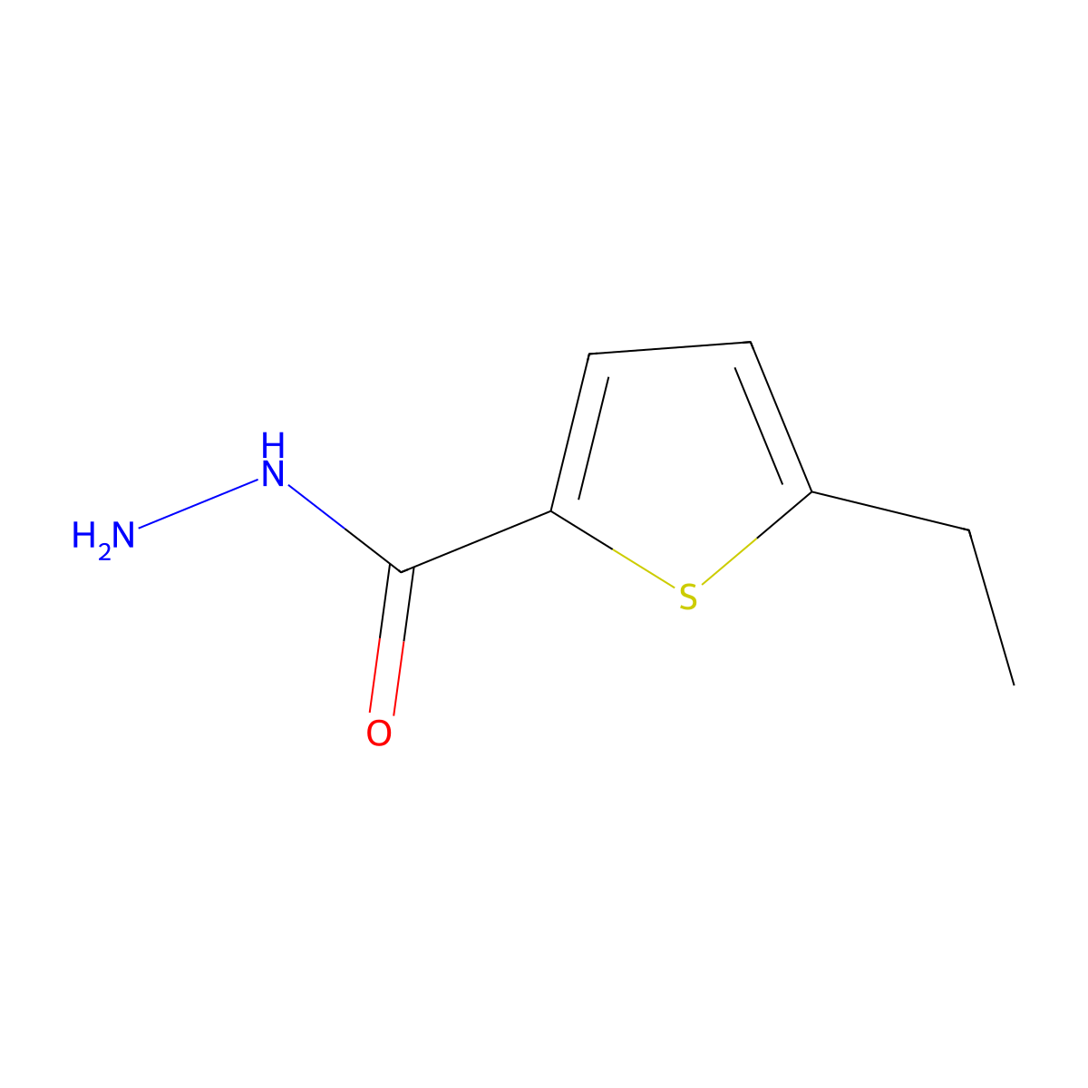 5-Ethylthiophene-2-carbohydrazide molecular structure, CAS 676348-42-8