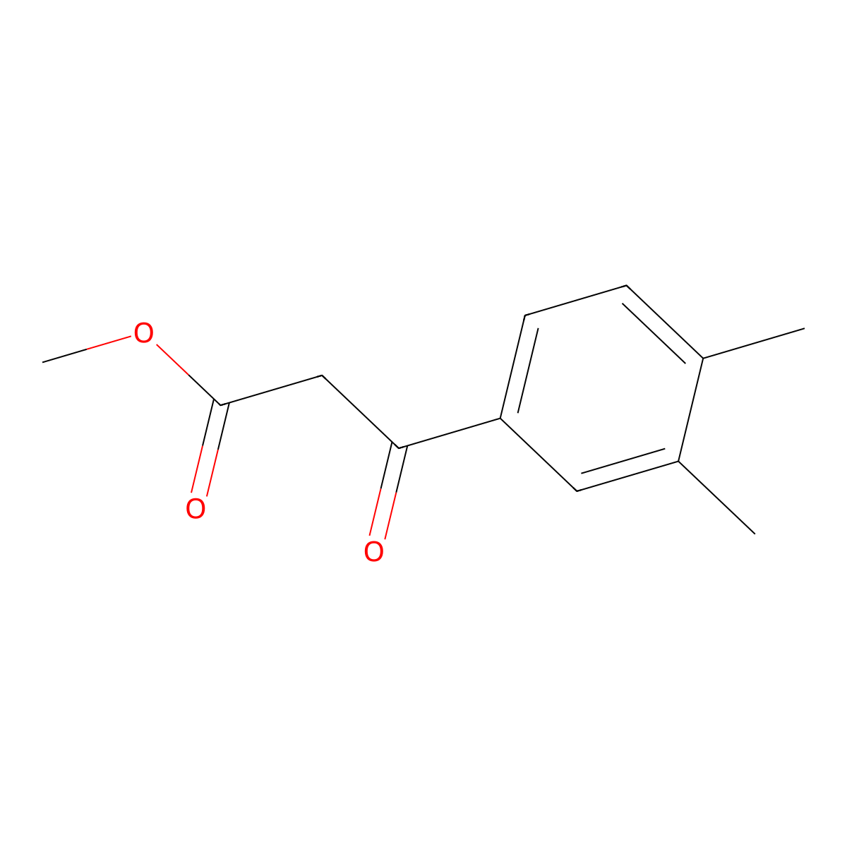 Methyl 3-(3,4-dimethylphenyl)-3-oxopropanoate molecular structure, CAS 676348-54-2
