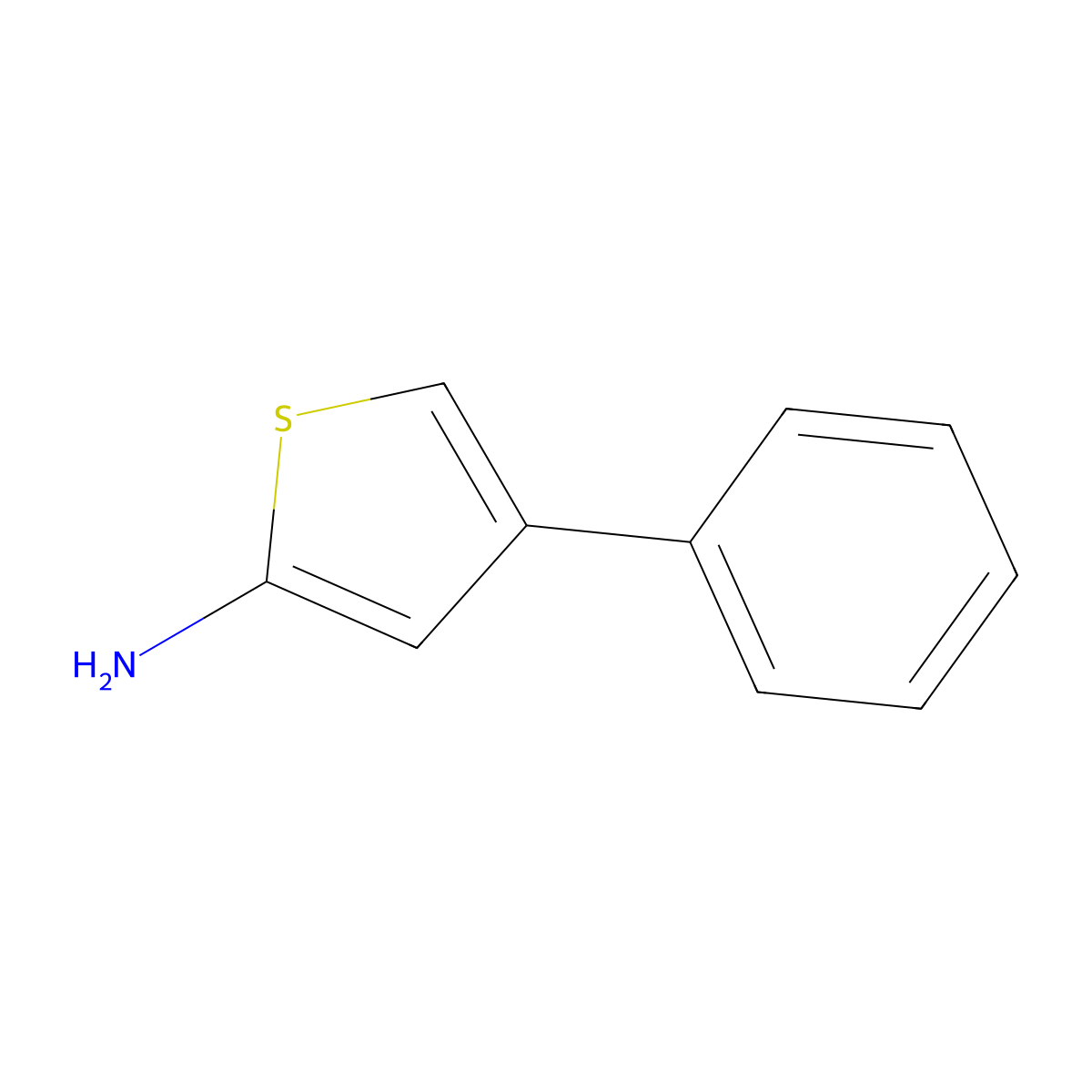 4-Phenylthiophen-2-amine molecular structure, CAS 67637-83-6