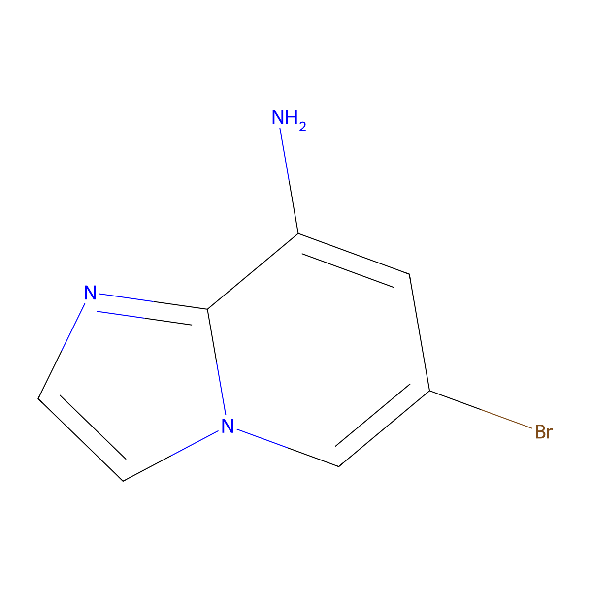 6-Bromoimidazo(1,2-a)pyridin-8-amine molecular structure, CAS 676371-00-9