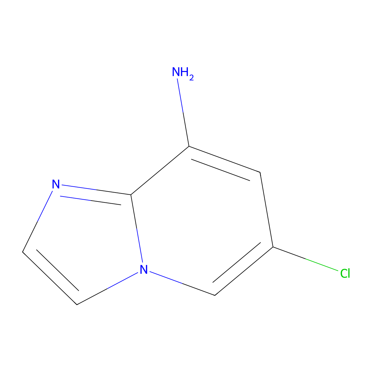 6-Chloroimidazo[1,2-a]pyridin-8-amine molecular structure, CAS 676371-01-0