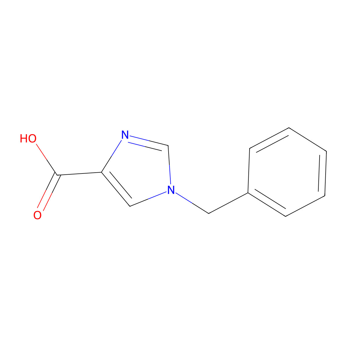 1-Benzyl-1H-imidazole-4-carboxylic acid molecular structure, CAS 676372-30-8