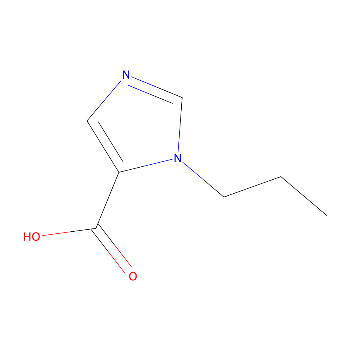 1-Propyl-1H-imidazole-5-carboxylic acid molecular structure, CAS 676372-32-0