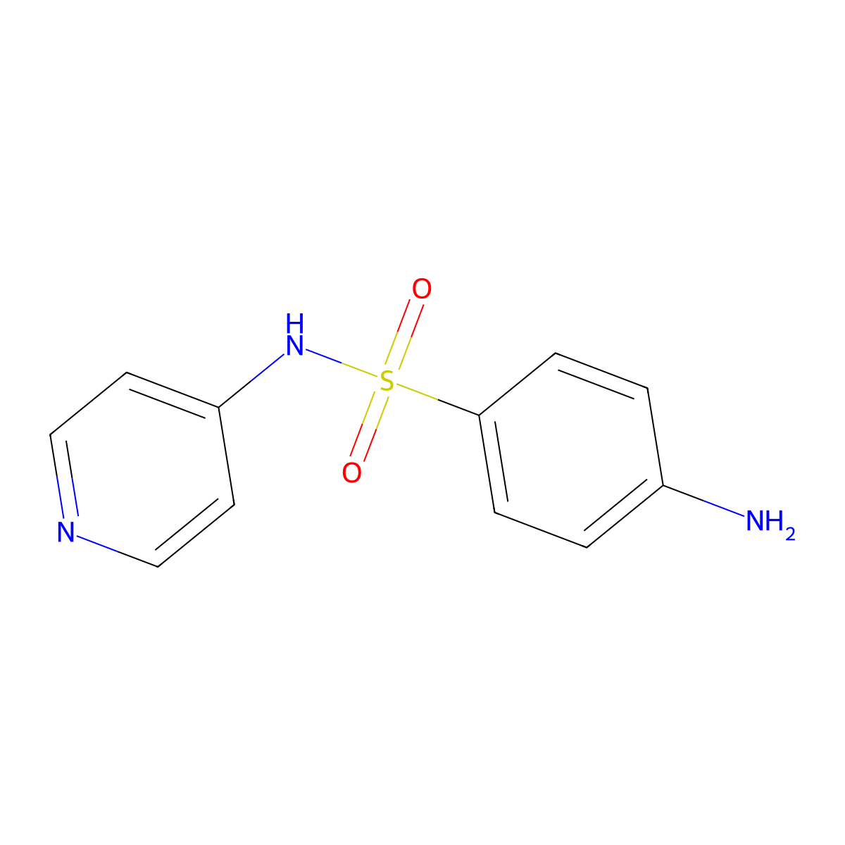 4-amino-N-pyridin-4-ylbenzenesulfonamide molecular structure, CAS 67638-39-5