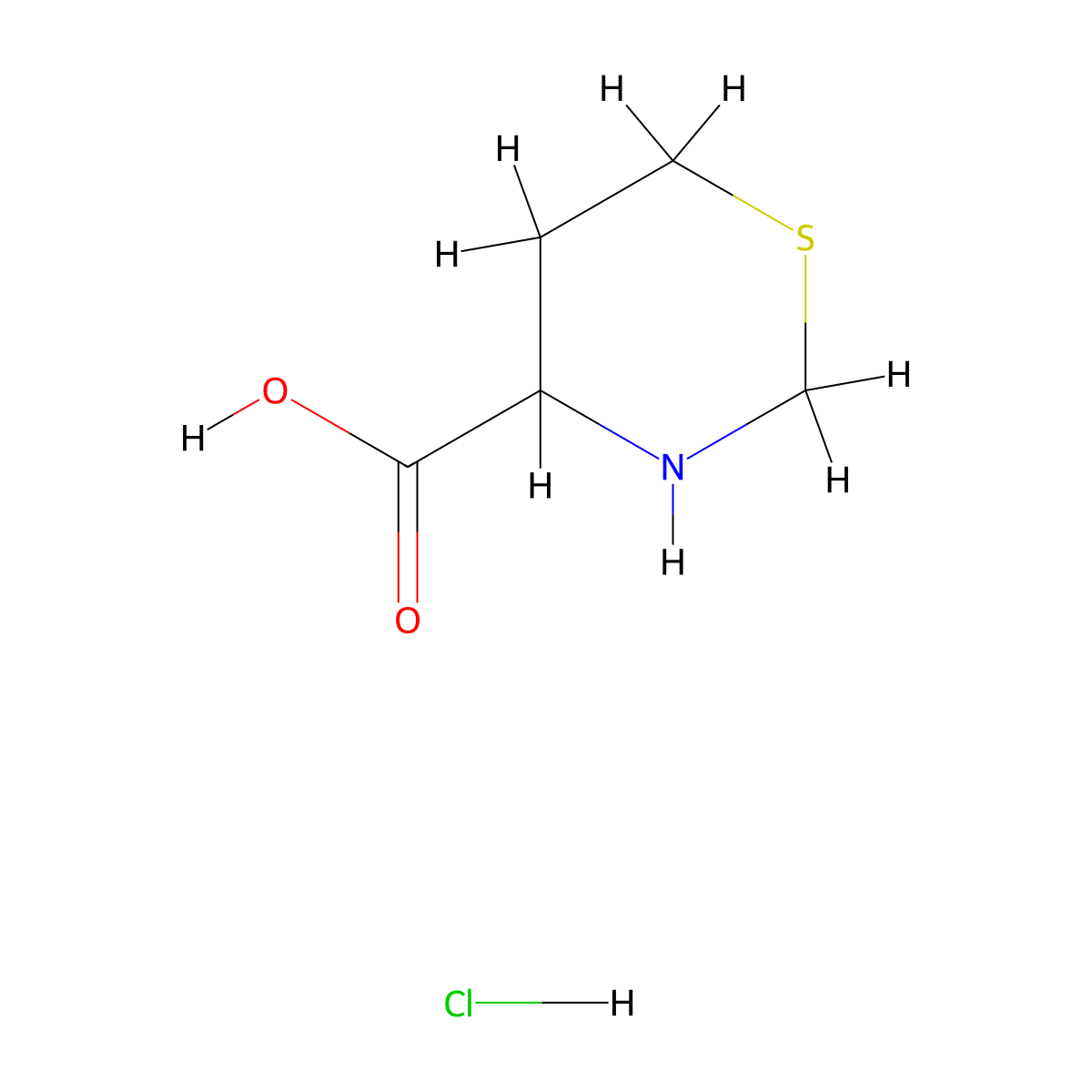 1,3-Thiazinane-4-carboxylic acid hydrochloride molecular structure, CAS 67639-40-1