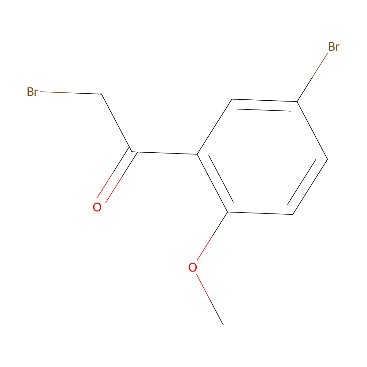 2-Bromo-1-(5-bromo-2-methoxyphenyl)ethan-1-one molecular structure, CAS 67639-58-1