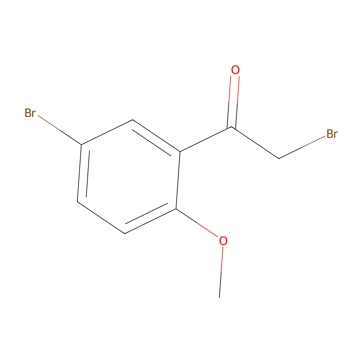 2-Bromo-1-(5-bromo-2-methoxyphenyl)ethan-1-one molecular structure, CAS 67639-58-1