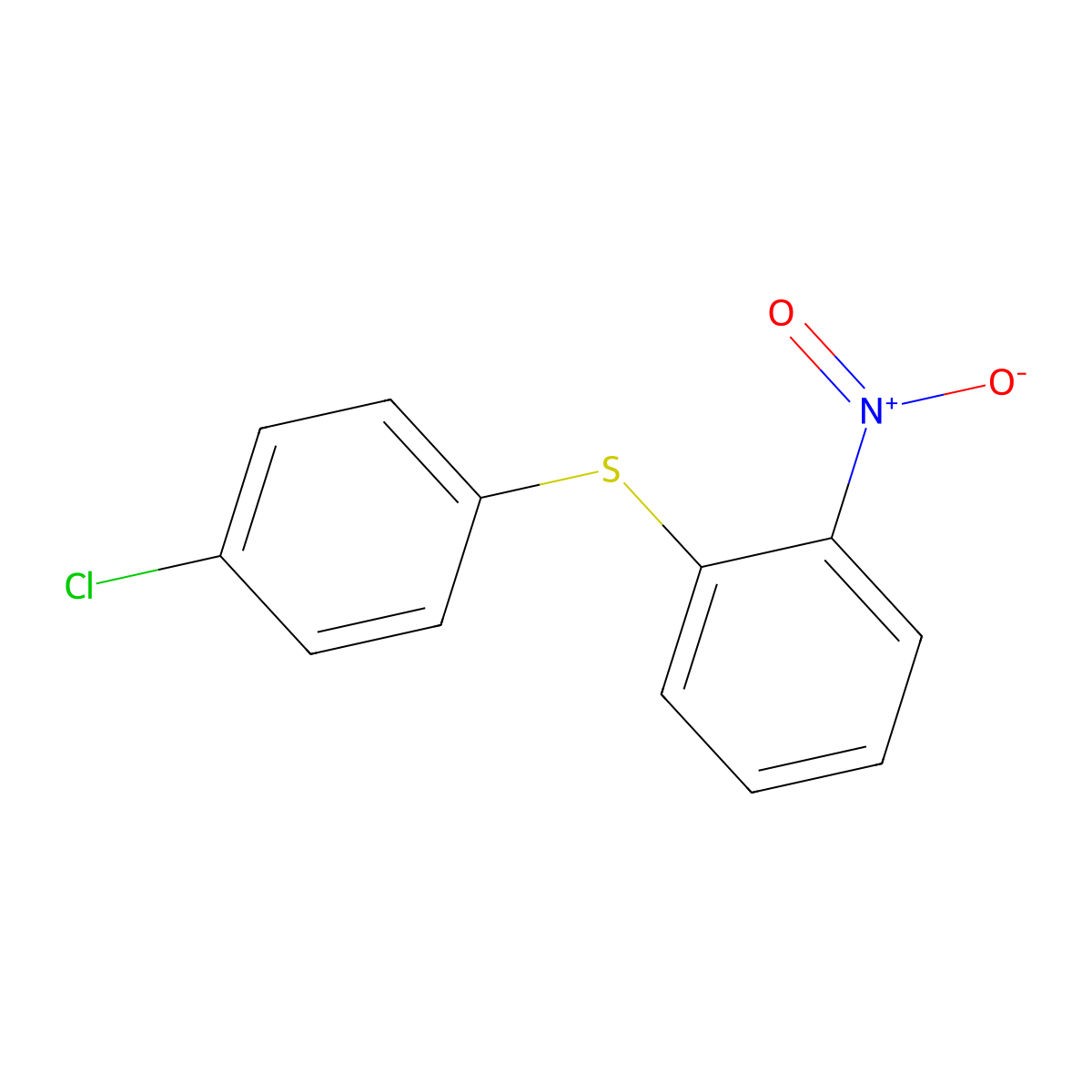 1-(4-Chlorophenyl)sulfanyl-2-nitrobenzene molecular structure, CAS 6764-10-9