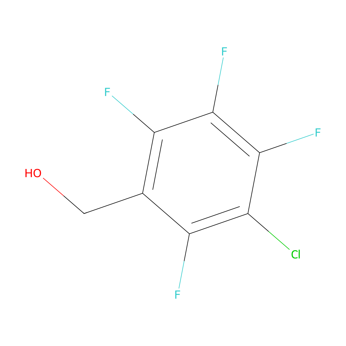 3-Chloro-2,4,5,6-tetrafluorobenzylalcohol molecular structure, CAS 67640-29-3