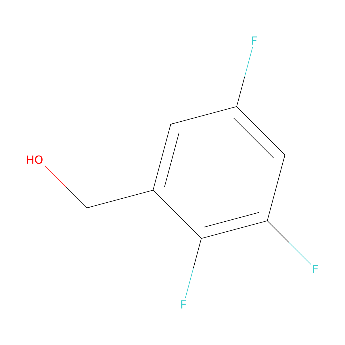 2,3,5-Trifluorobenzyl alcohol molecular structure, CAS 67640-33-9