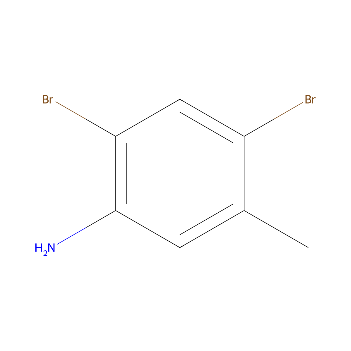 2,4-Dibromo-5-methylaniline molecular structure, CAS 67643-51-0
