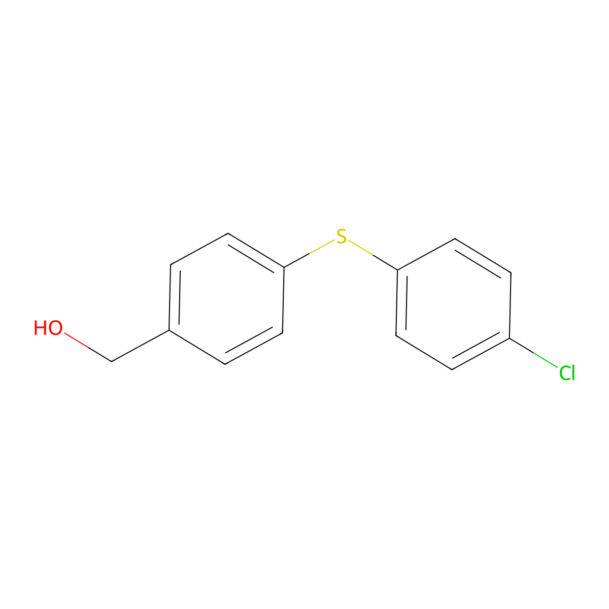 {4-[(4-Chlorophenyl)sulfanyl]phenyl}methanol molecular structure, CAS 676439-98-8