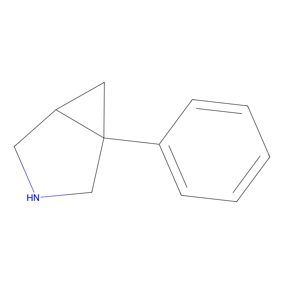 1-Phenyl-3-azabicyclo[3.1.0]hexane molecular structure, CAS 67644-21-7