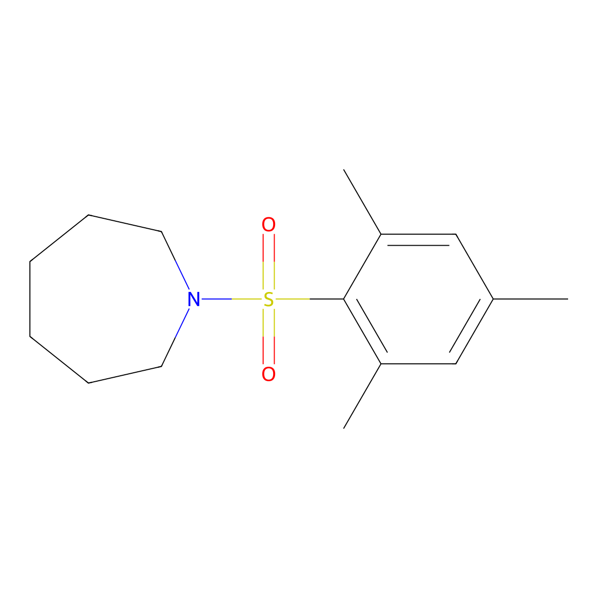 1-(2,4,6-Trimethylbenzenesulfonyl)azepane molecular structure, CAS 676441-04-6