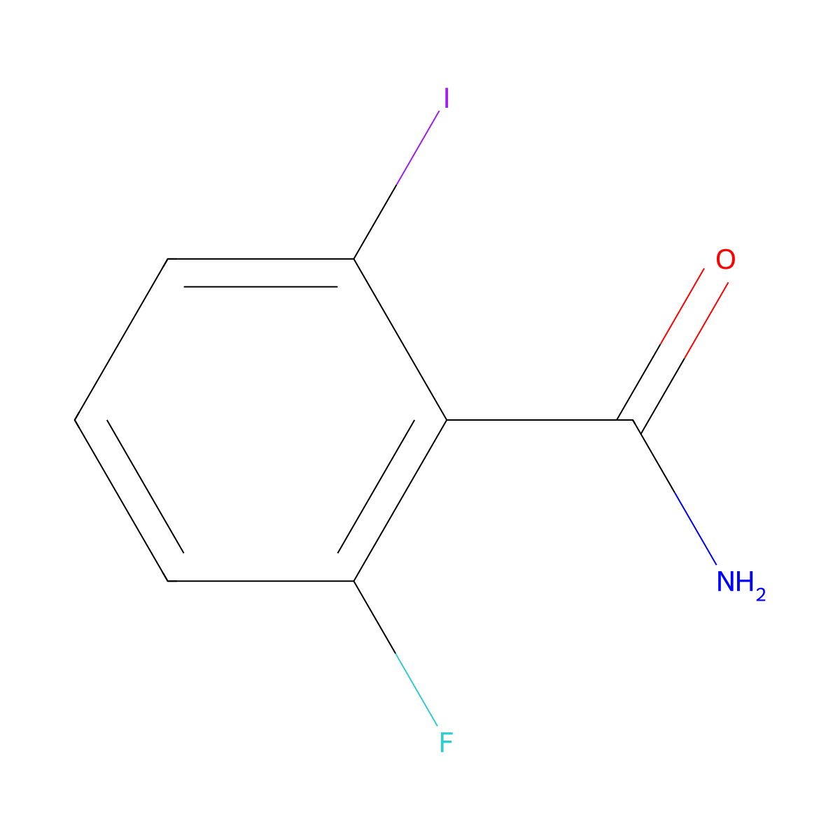 2-Fluoro-6-iodobenzamide molecular structure, CAS 676445-27-5