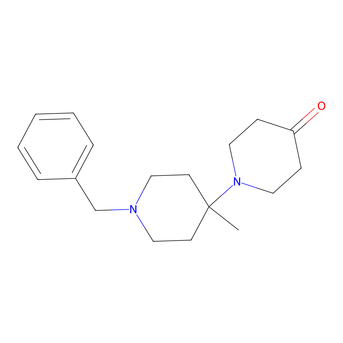 1'-Benzyl-4'-methyl-[1,4'-bipiperidin]-4-one molecular structure, CAS 676454-86-7