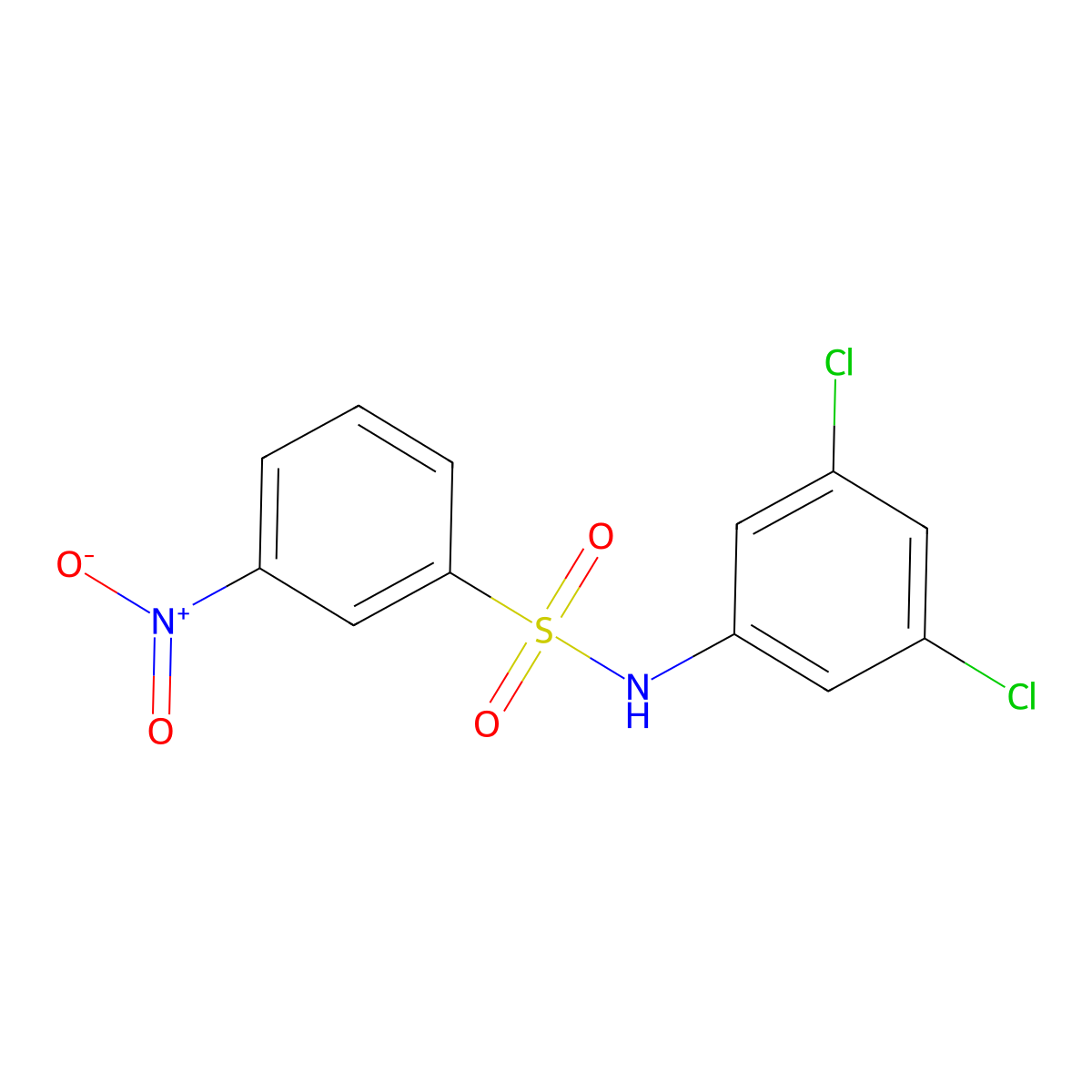 N-(3,5-dichlorophenyl)-3-nitrobenzenesulfonamide molecular structure, CAS 676469-24-2