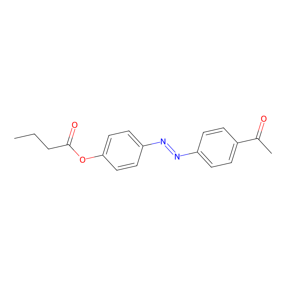 Butanoic acid, 4-[(4-acetylphenyl)azo]phenyl ester molecular structure, CAS 67647-48-7