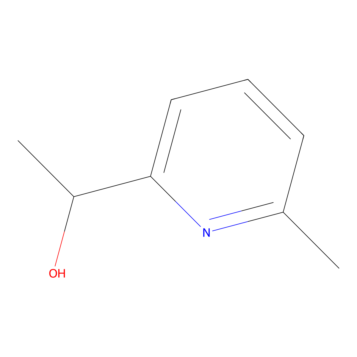 (R)-1-(6-methylpyridin-2-yl)ethanol molecular structure, CAS 676476-21-4