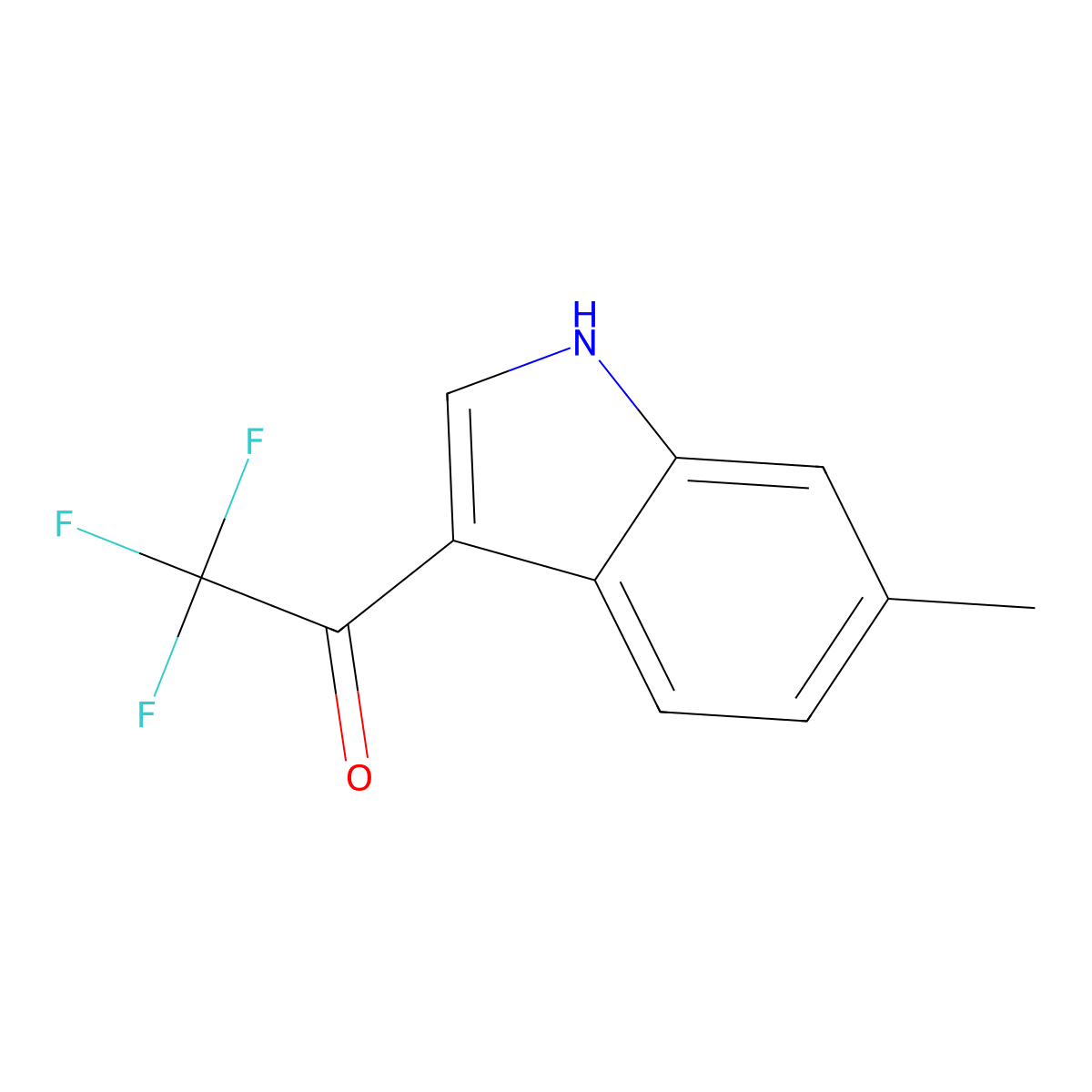 2,2,2-Trifluoro-1-(6-methyl-3-indolyl)ethanone molecular structure, CAS 676476-82-7