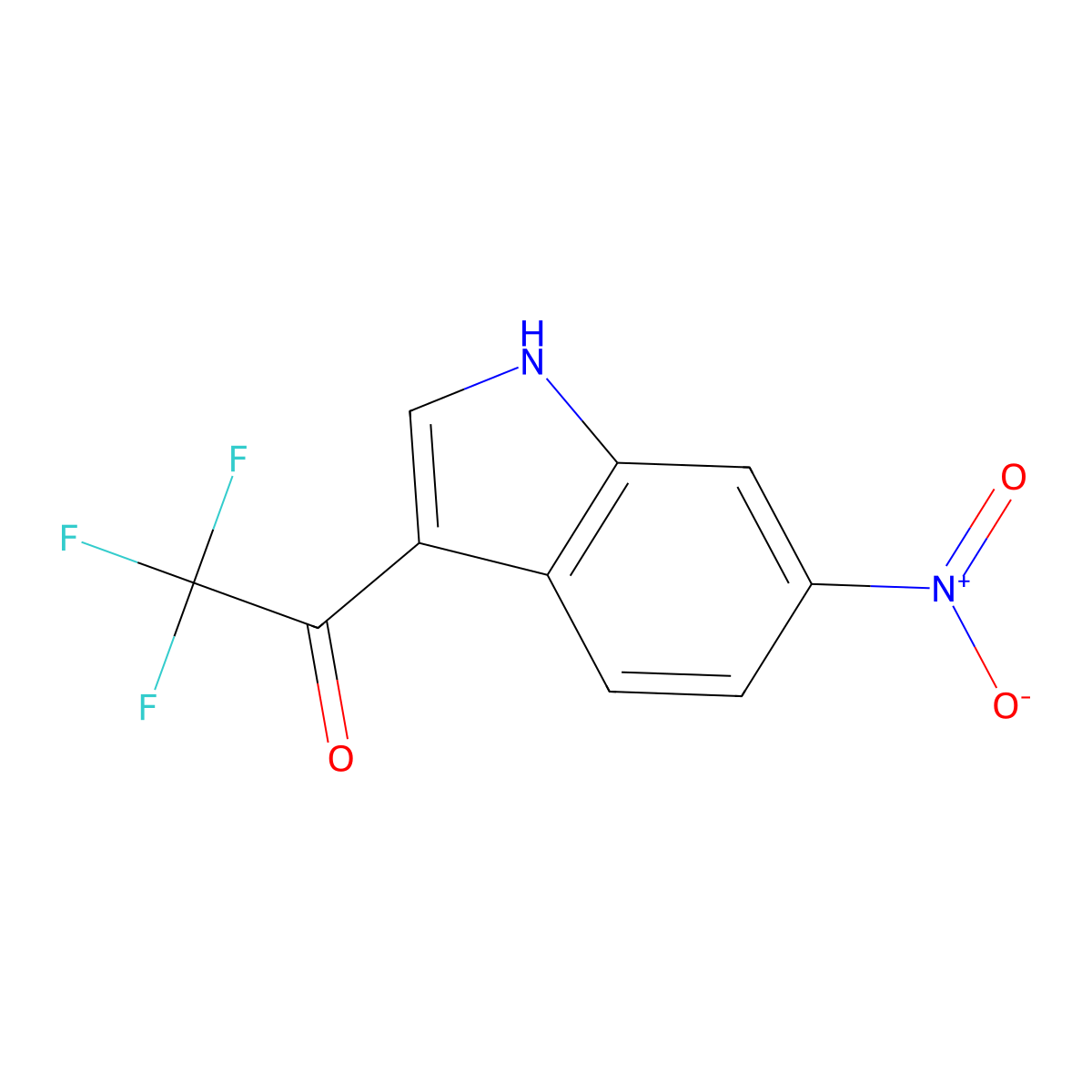 2,2,2-Trifluoro-1-(6-nitro-3-indolyl)ethanone molecular structure, CAS 676476-90-7
