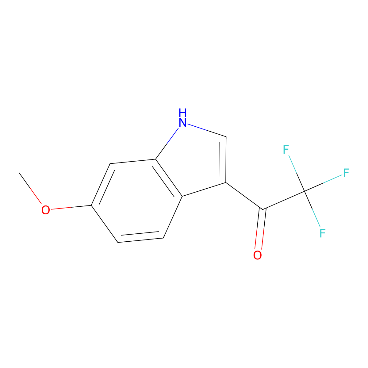 2,2,2-trifluoro-1-(6-methoxy-1H-indol-3-yl)-ethanone molecular structure, CAS 676476-94-1