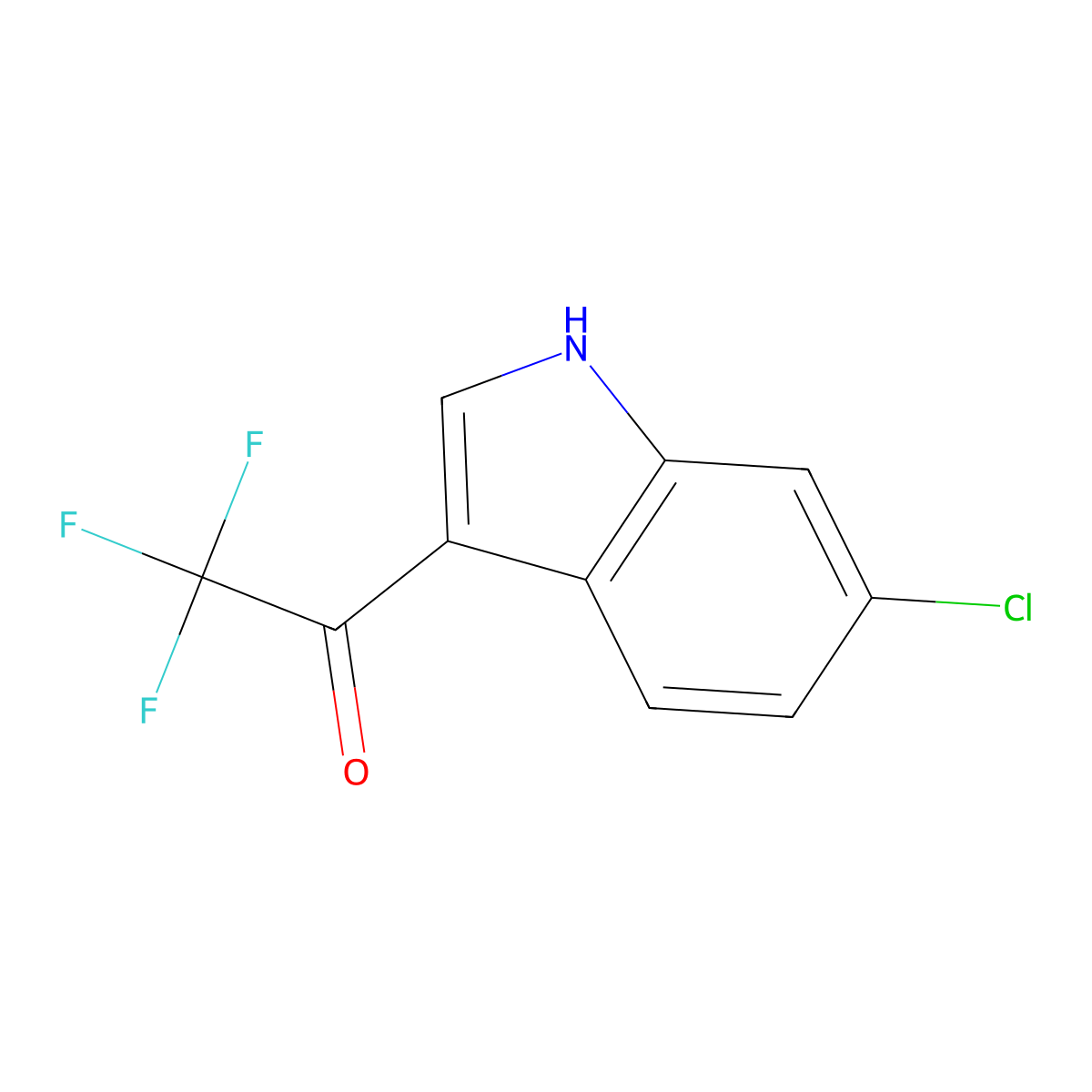 1-(6-Chloro-3-indolyl)-2,2,2-trifluoroethanone molecular structure, CAS 676477-10-4