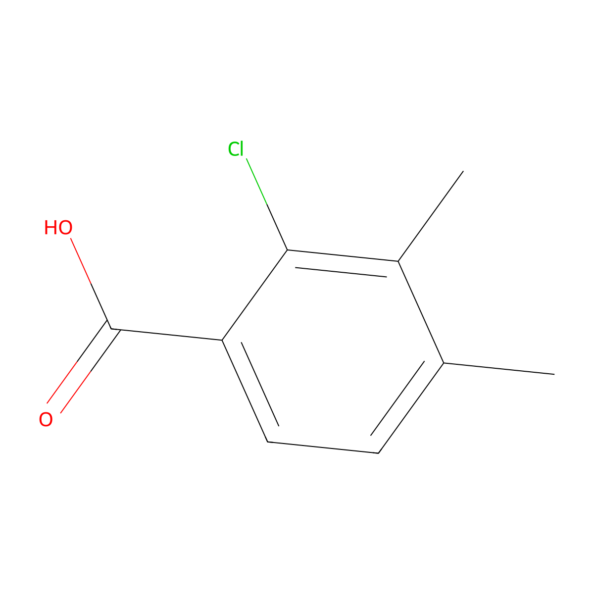 2-Chloro-3,4-dimethylbenzoic acid molecular structure, CAS 67648-13-9