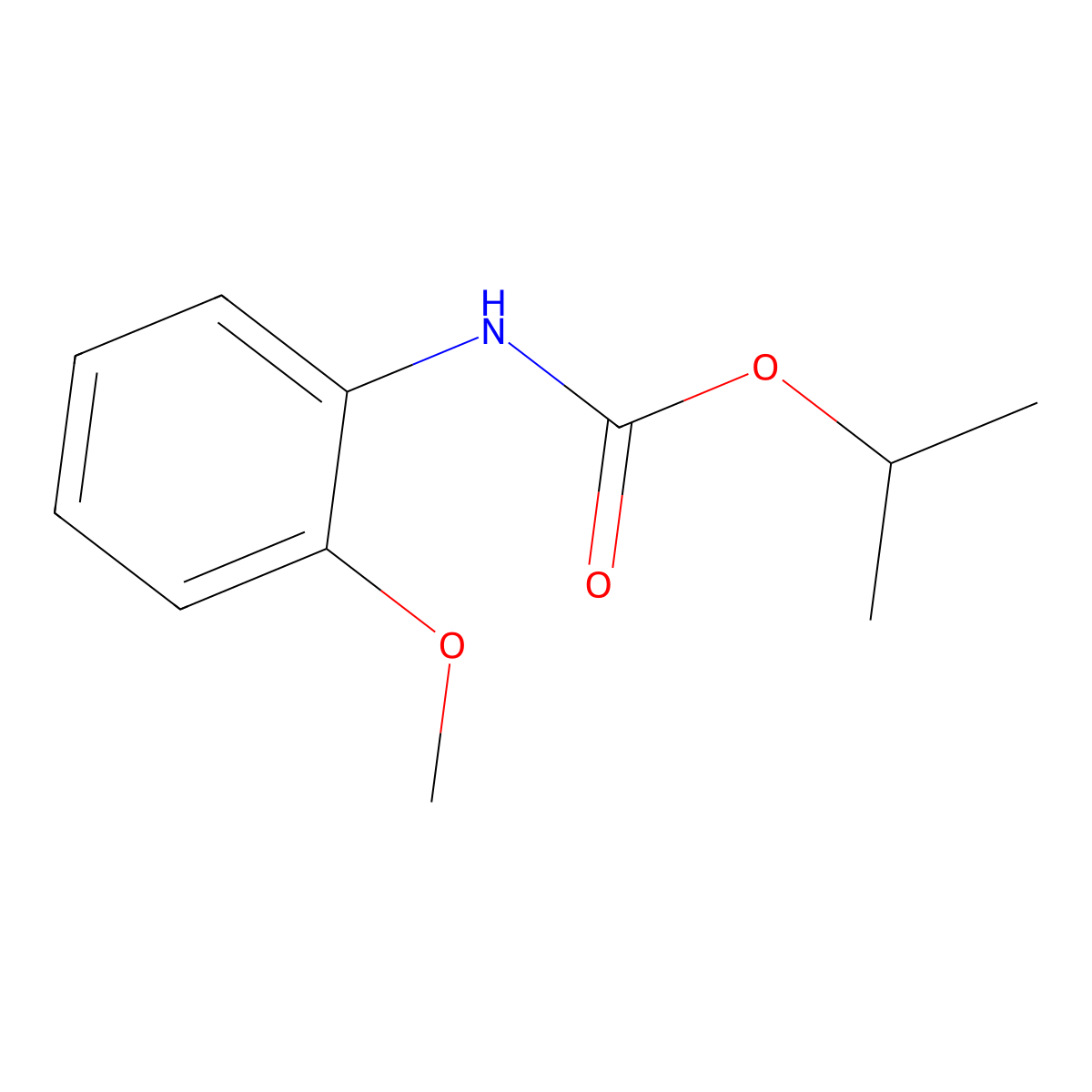 Isopropyl N-(2-methoxyphenyl)carbamate molecular structure, CAS 67648-18-4